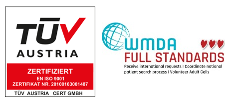 Logos TÜV Austria und WMDA Full Standards