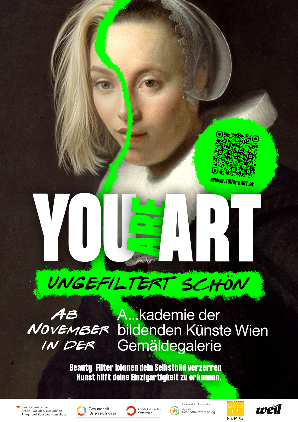 Rembrandt Harmensz. van Rijn (1606 –1669), Bildnis einer jungen Frau, 1632, Öl auf Leinwand © Gemäldegalerie der Akademie der bildenden Künste Wien.