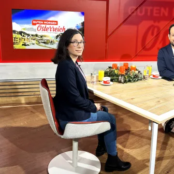 © Gesundheit Österreich GmbH / Georg Gatnar Projektleiterin Daniela Rojatz in Guten Morgen Österreich - ORF zu Social Prescribing